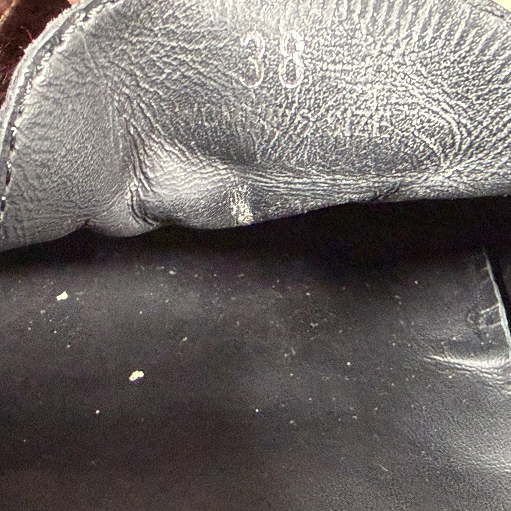 Tods Gommino Driving Shoes Womens 8 Purple Black Pony Hair Striped Loafers Italy - Picture 11 of 11